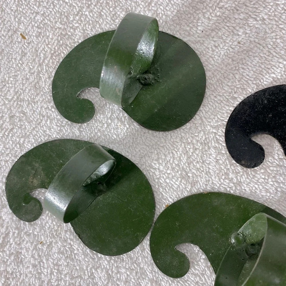 Vintage Painted Paisley Metal Napkin Rings x6 - Picture 7 of 10